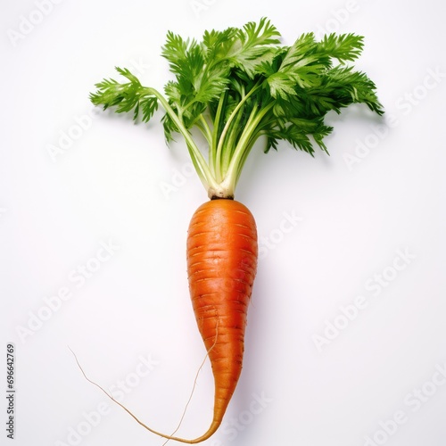 Carrot in white background, AI generated Image