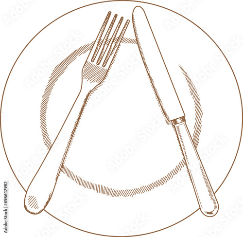Hand Drawn Illustration Of Cutlery Rule For Pause