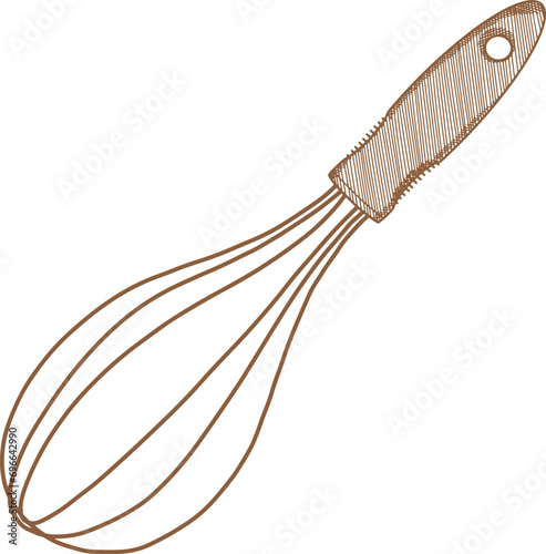 Hand Drawn Illustration Of Hand Mixer