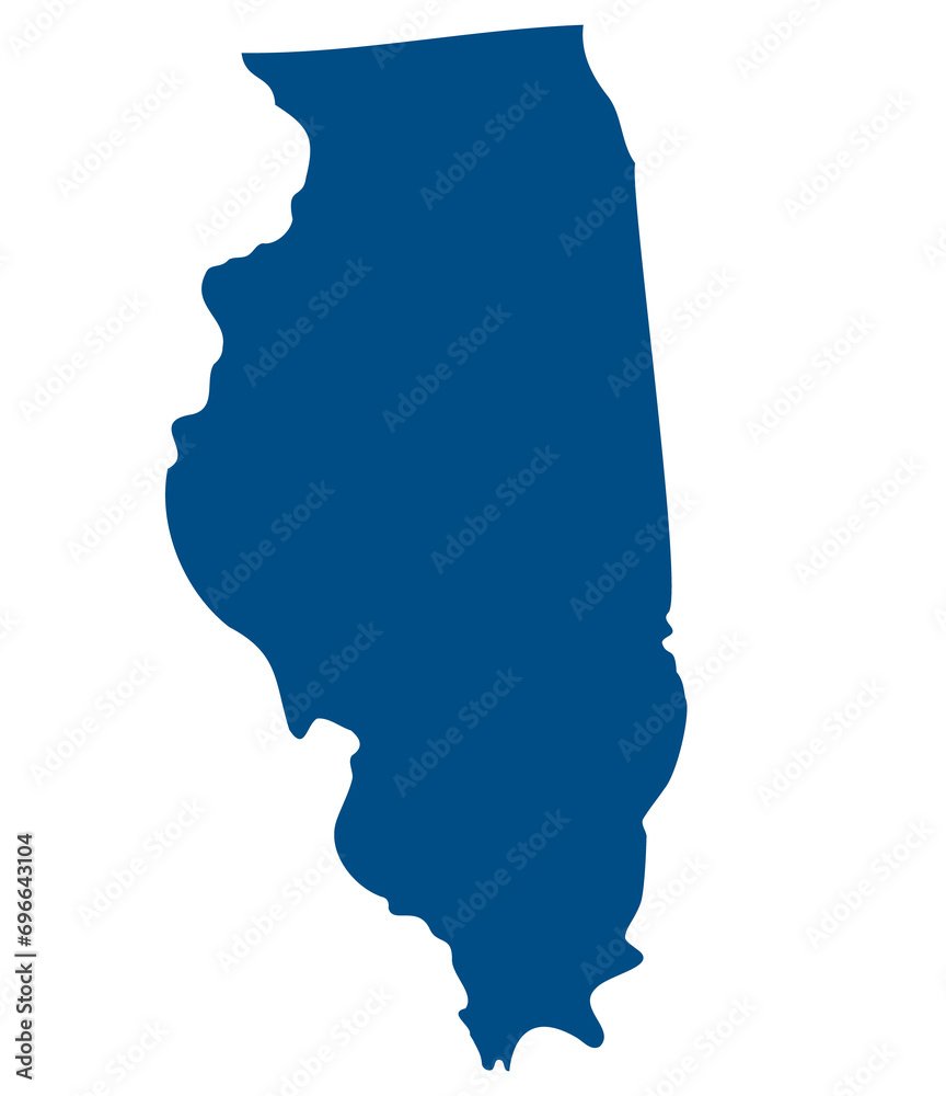 Illinois state map. Map of the U.S. state of Illinois. Illinois state map. Map of the U.S. state of Illinois.