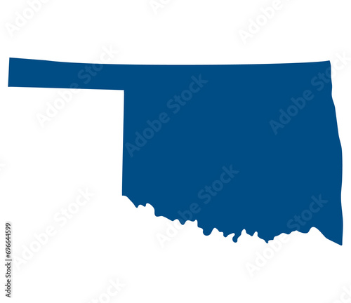 Map of Oklahoma. Oklahoma map. USA map.