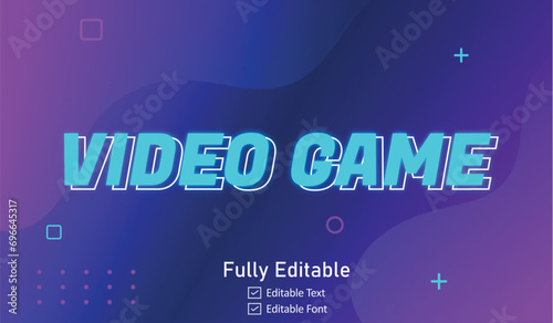 Video game text effect and 3d text