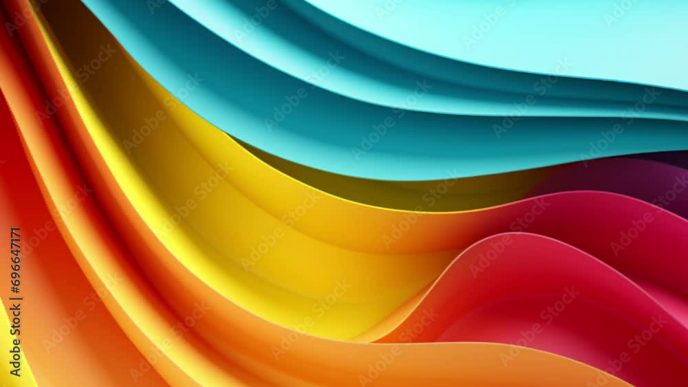 Abstract wavy background in smooth satin colors. Trendy colors. 4K Video motion graphic.Abstract geometric background. Looped animation. Abstract wavy background in smooth satin colors. Trendy colors. 4K Video motion graphic.Abstract geometric background. Looped animation.