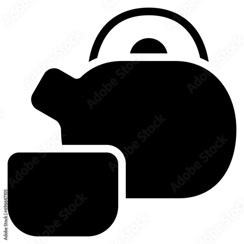 tea ceremony icon with glyph style and pixel perfect base. Suitable for website design, logo, app and UI. Based on the size of the icon in general, so it can be reduced.
