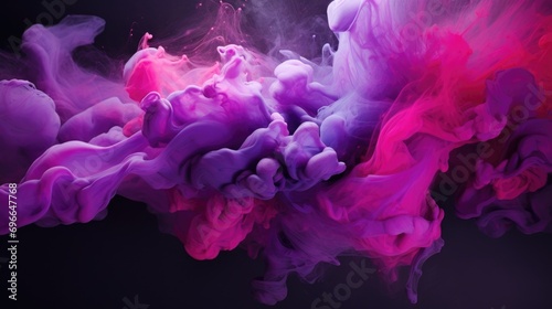 The fluid movement of majestic purple and vibrant cerise paints a picture of vibrant energy and alluring mystery, invoking a sense of enchanting allure.