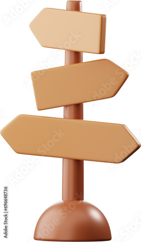 Road Sign 3D Illustration
