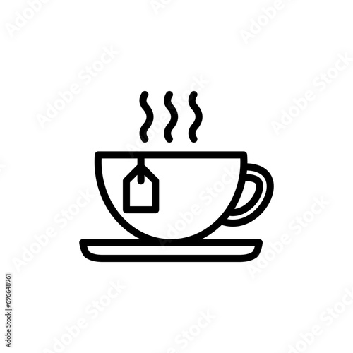 Cup tea icon vector illustration.