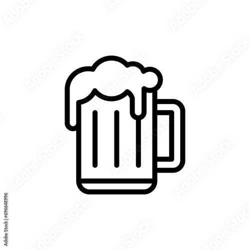 Beer icon, beverage vector symbol design trendy.