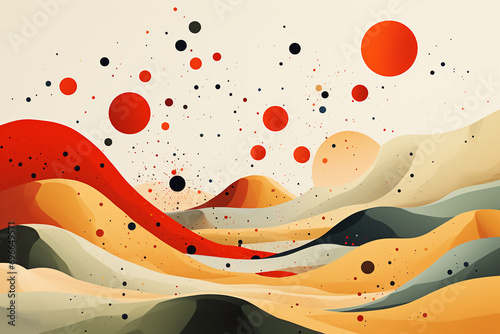 vector, illustration, christmas, design, airplane, plane, sea, cartoon, sky, decoration, holiday, card, star, transport, travel, space, shape, art, icon, air, ai generative, wave, orange, wallpaper, p