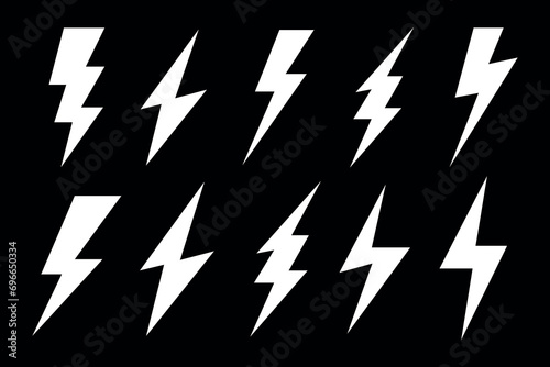 Electricity icon, lightning strike, energy, electricity icon.