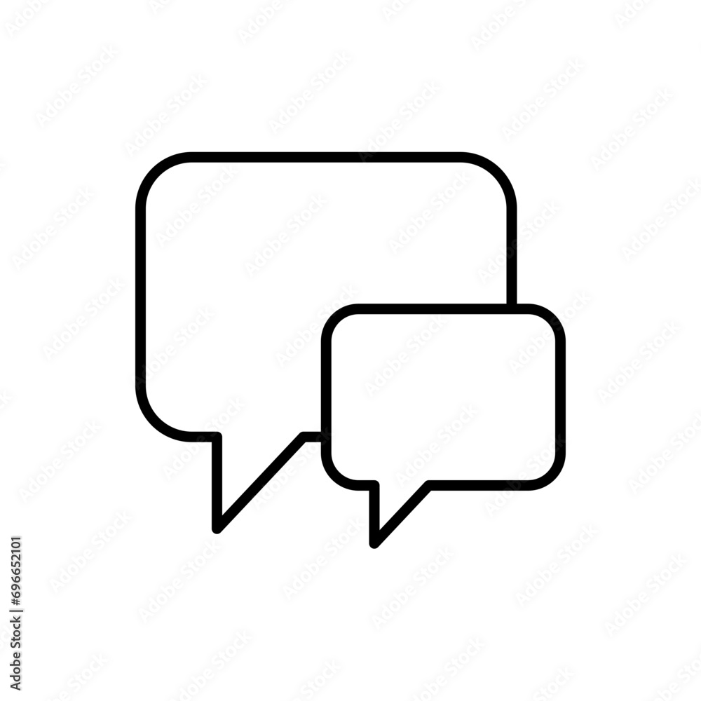 Chat bubble outline icons, minimalist vector illustration ,simple transparent graphic element .Isolated on white background Chat bubble outline icons, minimalist vector illustration ,simple transparent graphic element .Isolated on white background