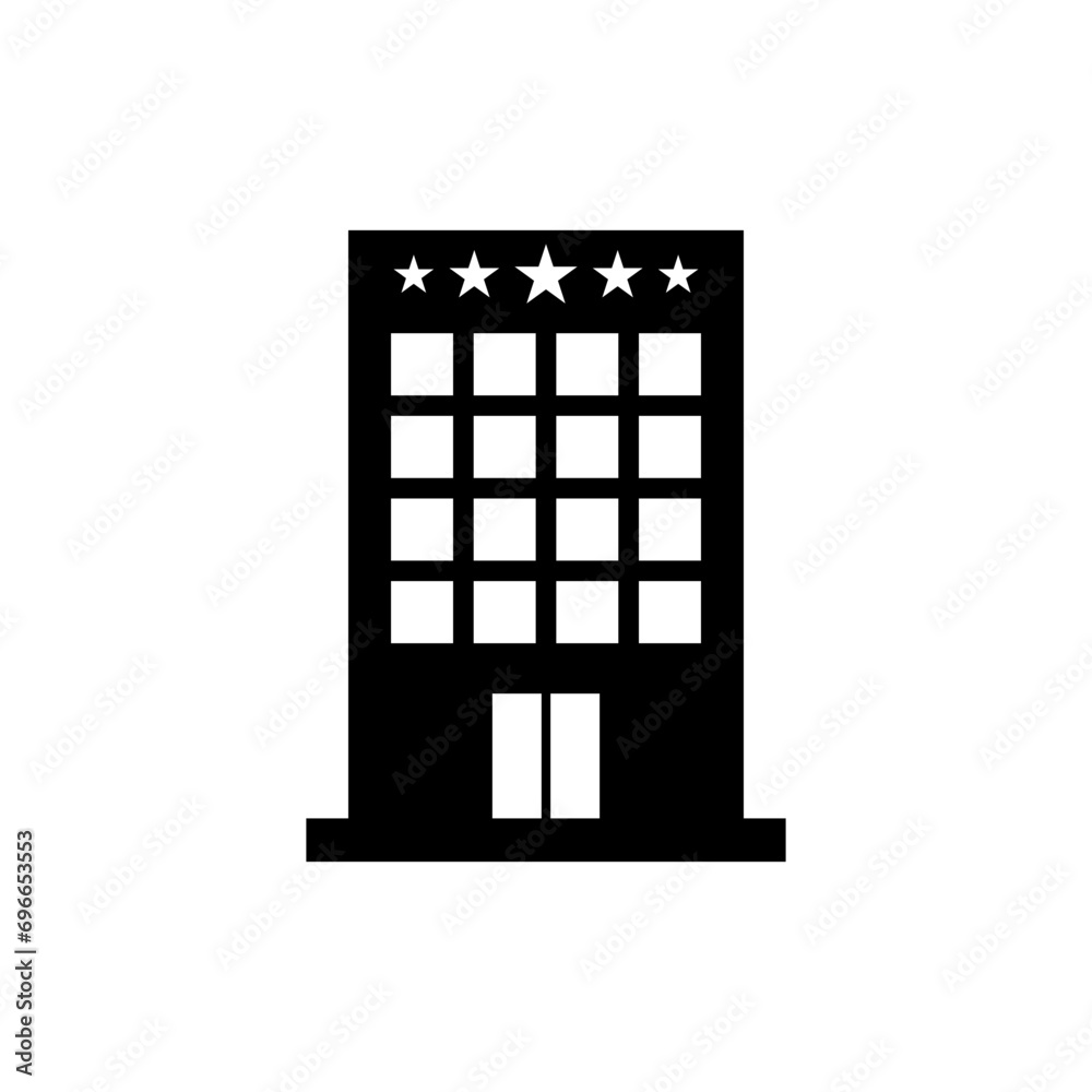 Hotel icon simple flat pictogram for business, marketing, internet concept. Trendy modern vector symbol for web site design or mobile app. Hotel icon simple flat pictogram for business, marketing, internet concept. Trendy modern vector symbol for web site design or mobile app.