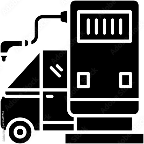 Charging Station Icon. Electric Car Charge Pictogram Graphic Illustration. Isolated Simple Solid Icon For Infographic, App and Web Button.