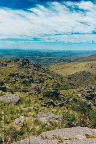 view of the landscape on Cerro Champaqui in Cordoba, Argentina photo