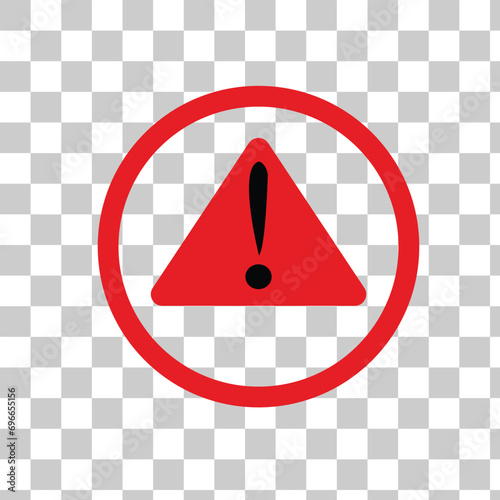 Warning, attention, alert icon, set black exclamation mark in triangle shape – stock vector.