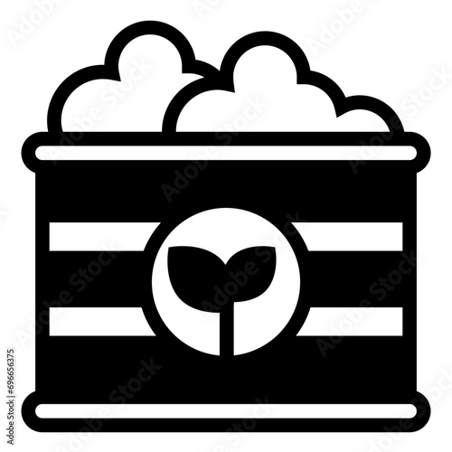 Composting Glyph Icon Design Vector