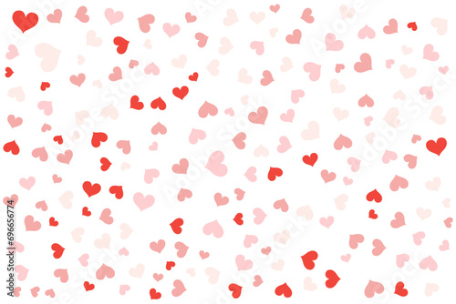 Red love heart shape abstract seamless trendy pattern for happy valentines day