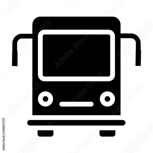 Bus Solid Icon Design Vector