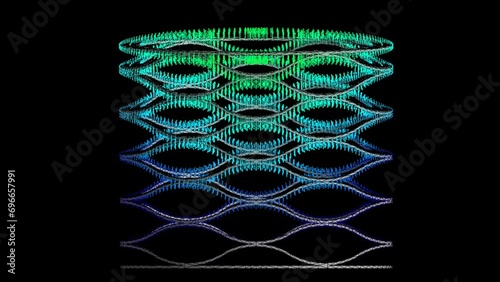 Mechanic simulation engineering - Finite element analysis of displacement and stress of special springs photo