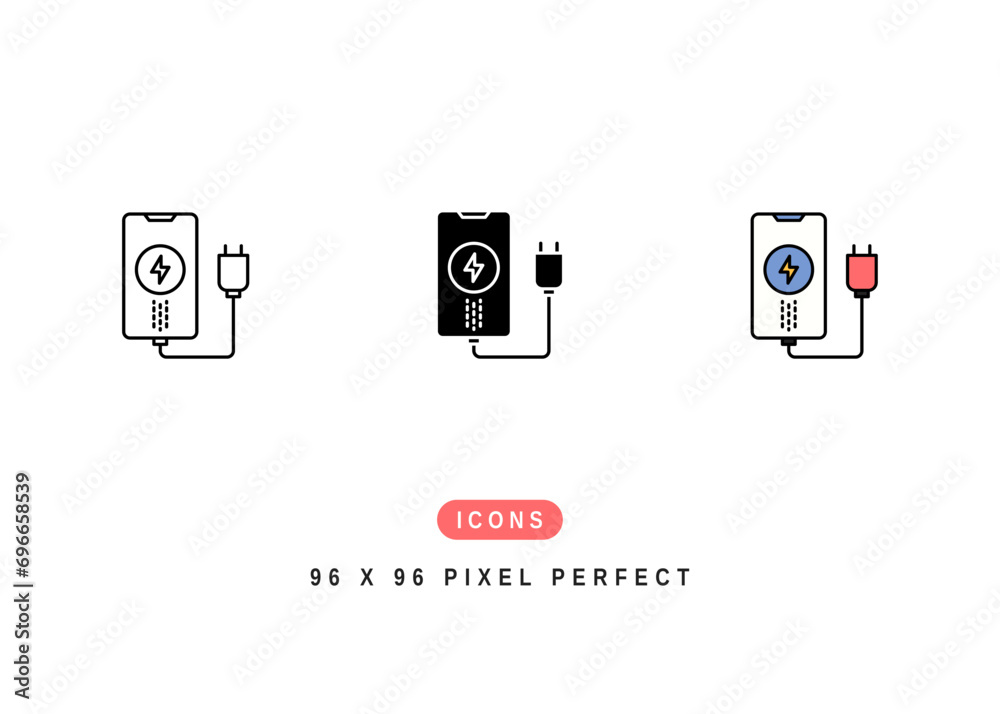 Mobile Charging Icon. Smartphone Battery Charge Pictogram Graphic Illustration. Isolated Simple Line Icon For Infographic, App and Web Button. Mobile Charging Icon. Smartphone Battery Charge Pictogram Graphic Illustration. Isolated Simple Line Icon For Infographic, App and Web Button.