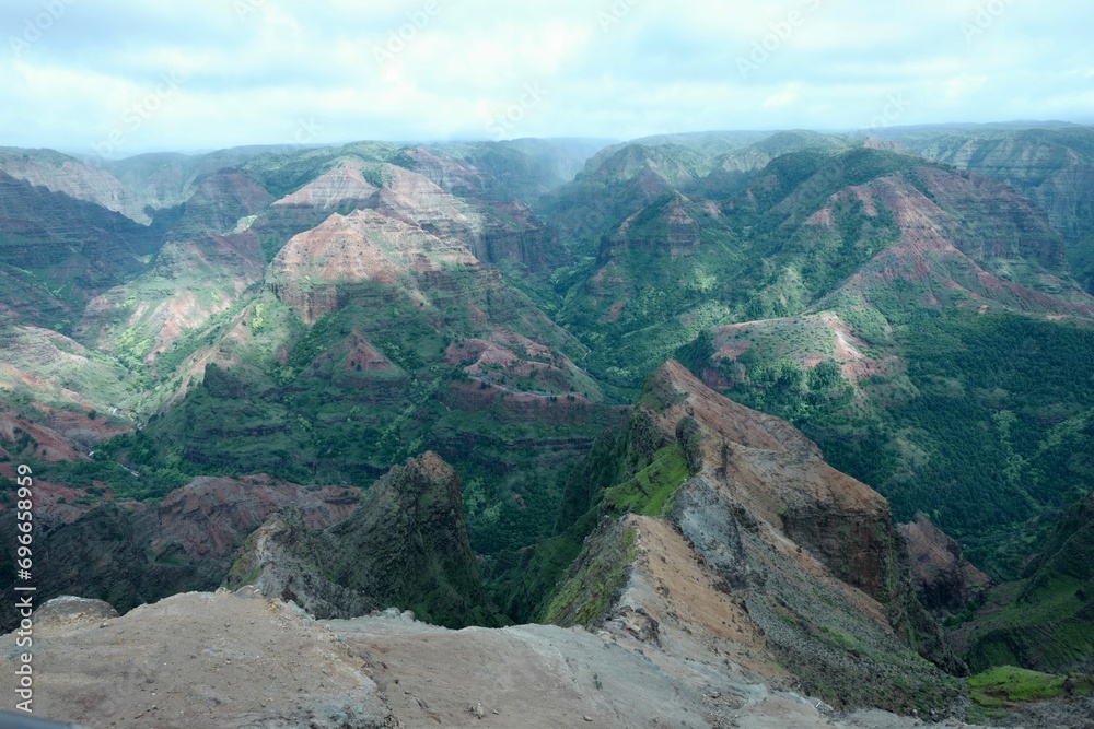 Landscape at Waimea Canyon on the island of Kauai