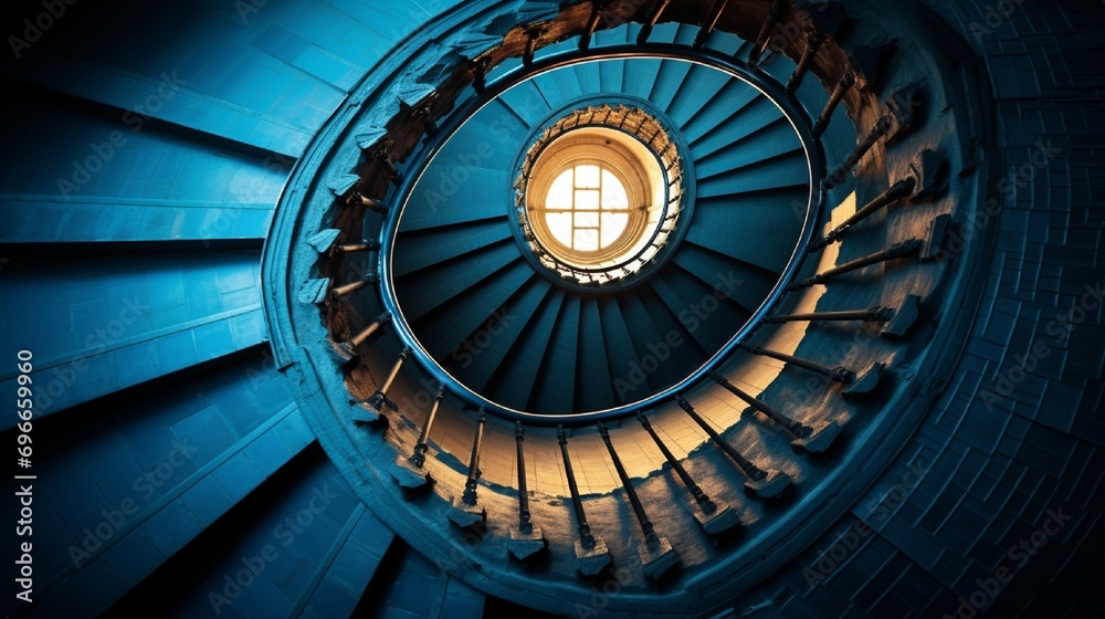 Fototapeta premium Spiral staircase of a lighthouse.