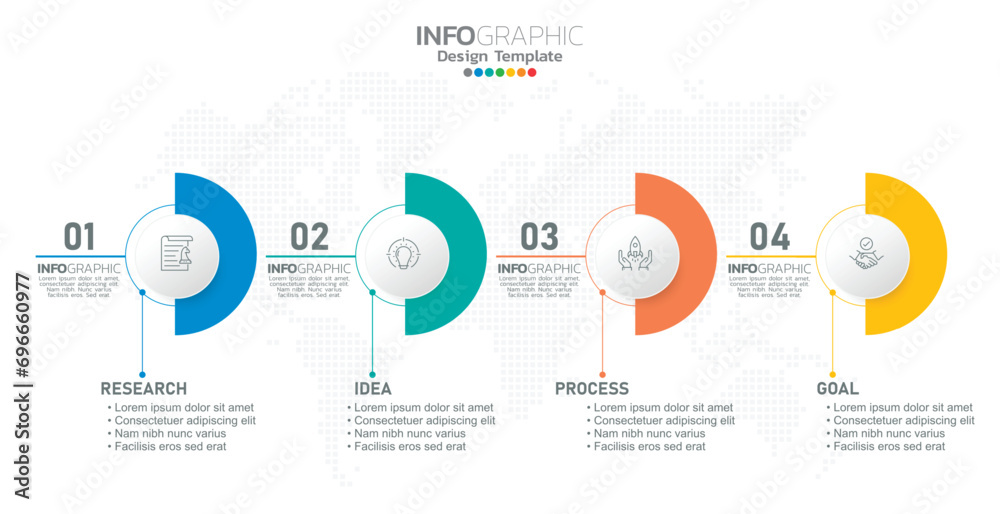 Obraz premium Timeline infographic elements for content, diagram, flowchart, steps, parts, timeline, workflow, chart.