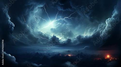 Image of a space storm in a space environment.