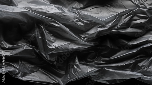 Image of a wrinkled plastic wrapper on a black background.