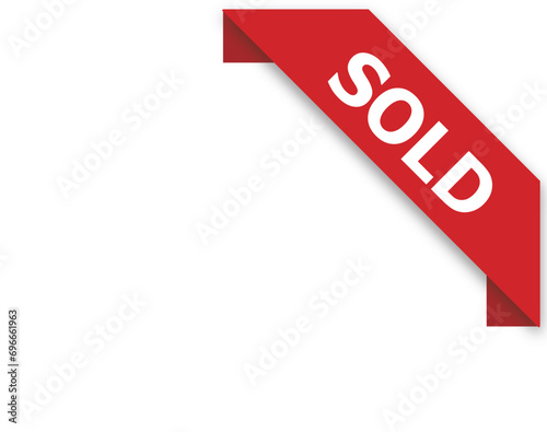 sold corner banner vector illustration also avaible in jpg and png  photo