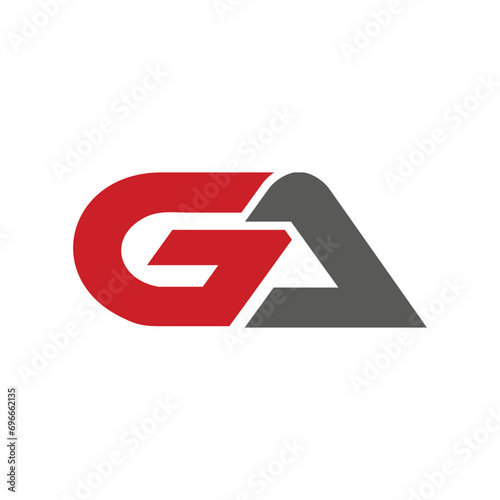letter ga logo design