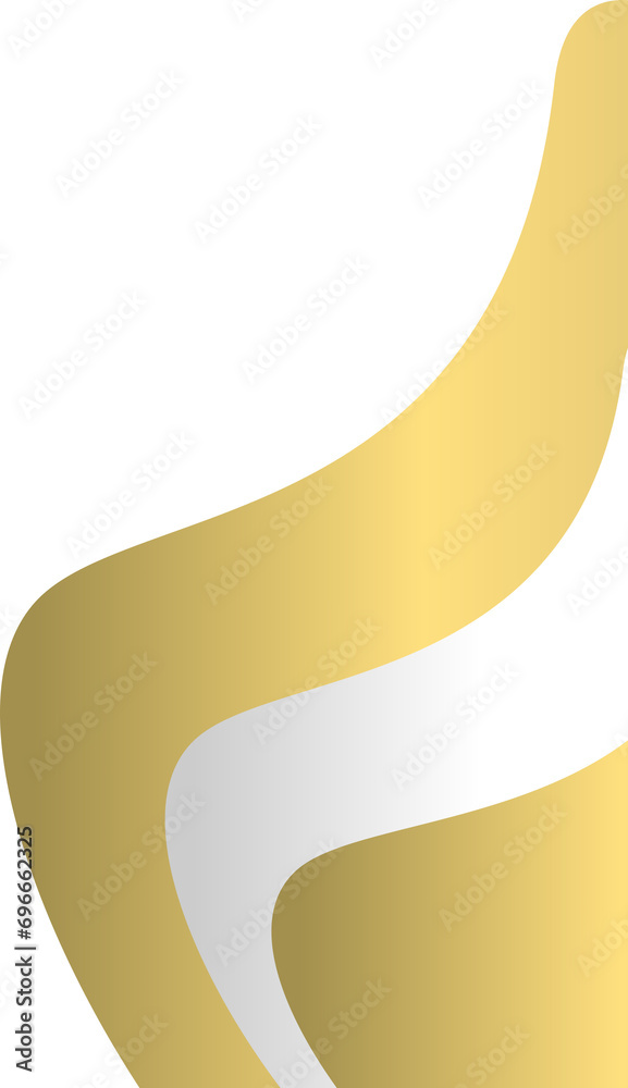 Gold with silver stripe corner. Corner design element Gold with silver stripe corner. Corner design element