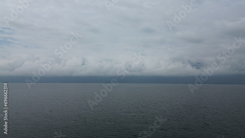 clouds over water