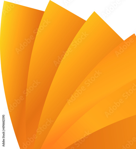 Orange corner. Corner design element