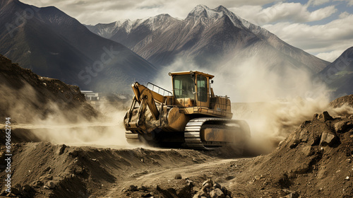 Majestic Bulldozer Sculpting Nature's Forest's and the Rich of Earth, Unveiling the Secrets of the Mine