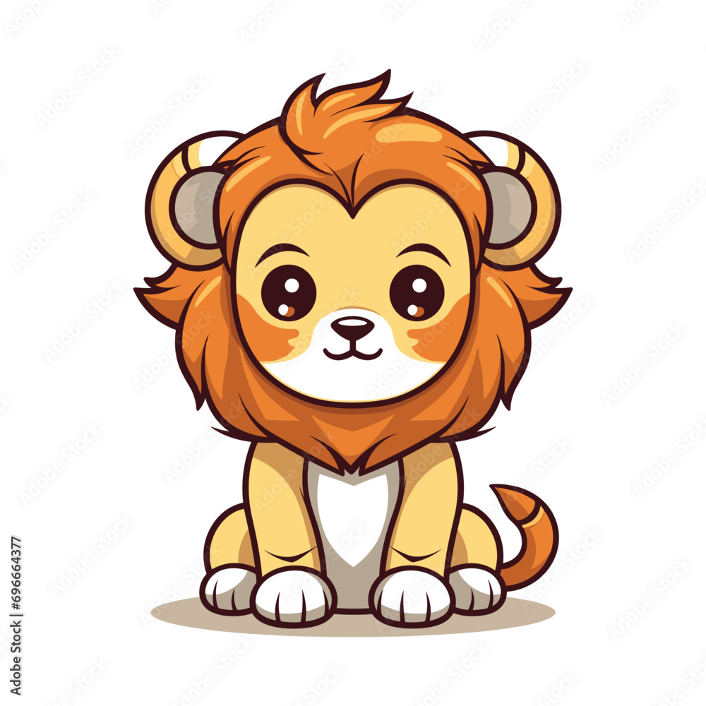 Simple illustration of lion Simple illustration of lion