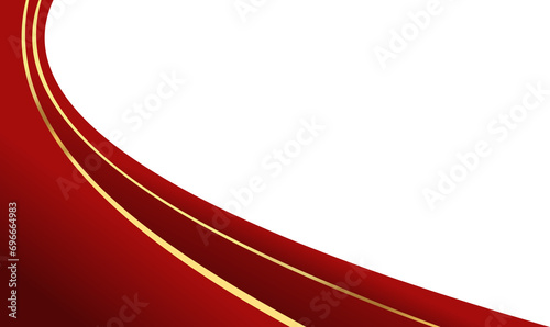 Red with gold stripe corner. Corner design element