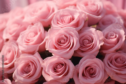 Pink roses bouquet  wallpaper. Generative AI