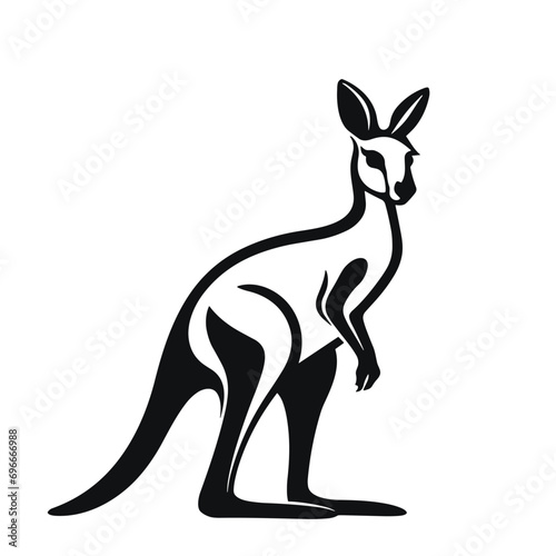 Kangaroo Silhouette. Kangaroo Vector Illustration.