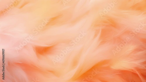 Closeup of a dreamy abstract background in Peach Fuzz hues, with a mix of fuzzy textures and subtle patterns. photo