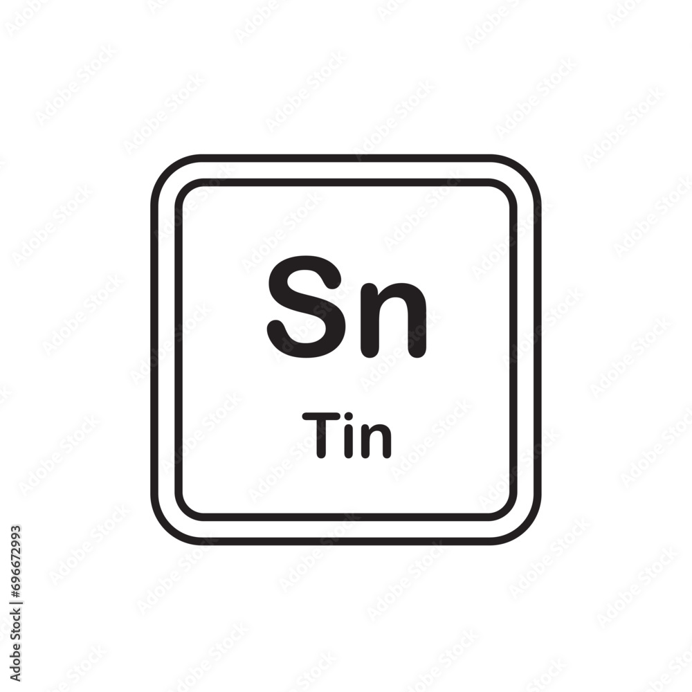 tin periodic icon vector element design template tin periodic icon vector element design template