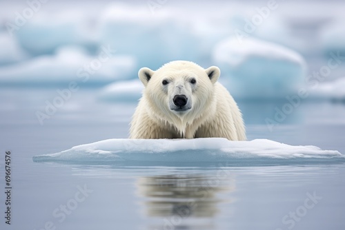 Polar bear Ursus maritimus on the pack ice, north of Svalbard Arctic Norway, A Polar bear Ursus maritimus on the pack ice, north of Svalbard, Arctic Norway, AI Generated © Iftikhar alam
