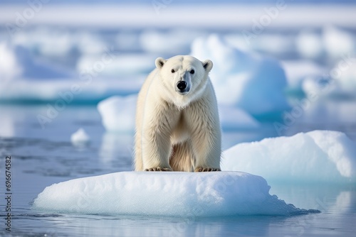 Polar bear Ursus maritimus on the pack ice, north of Svalbard Arctic Norway, A Polar bear Ursus maritimus on the pack ice, north of Svalbard, Arctic Norway, AI Generated