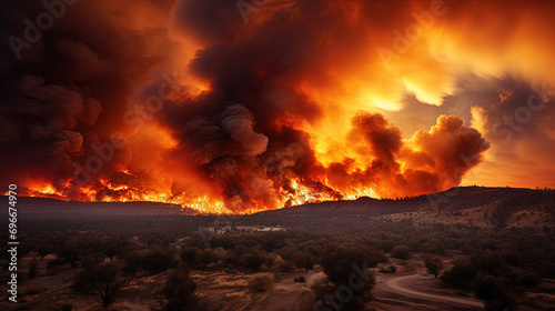 The Mesmerizing Sight Of Flames Dancing Through A Forest Of Destruction