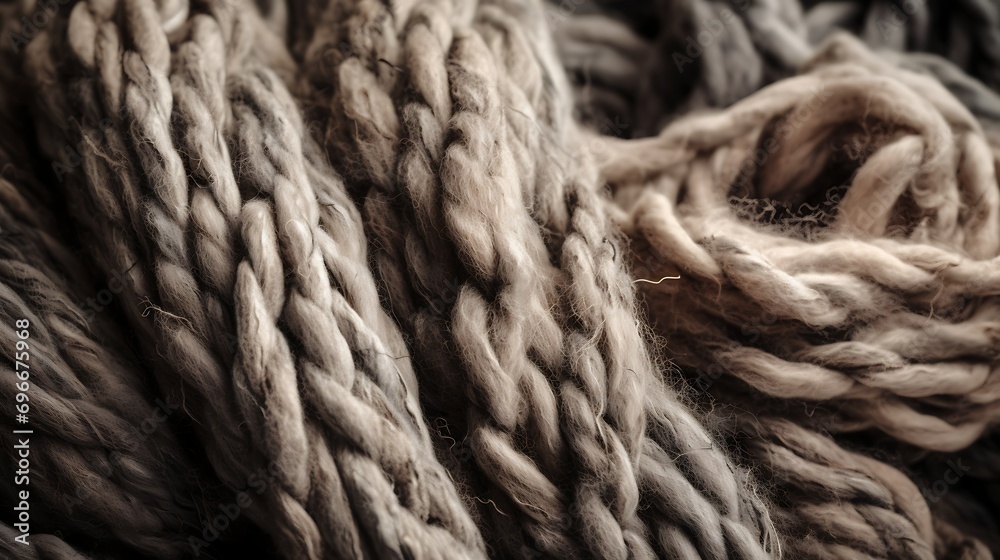 Close up of light gray knitted fabric background texture. Close up of light gray knitted fabric background texture.