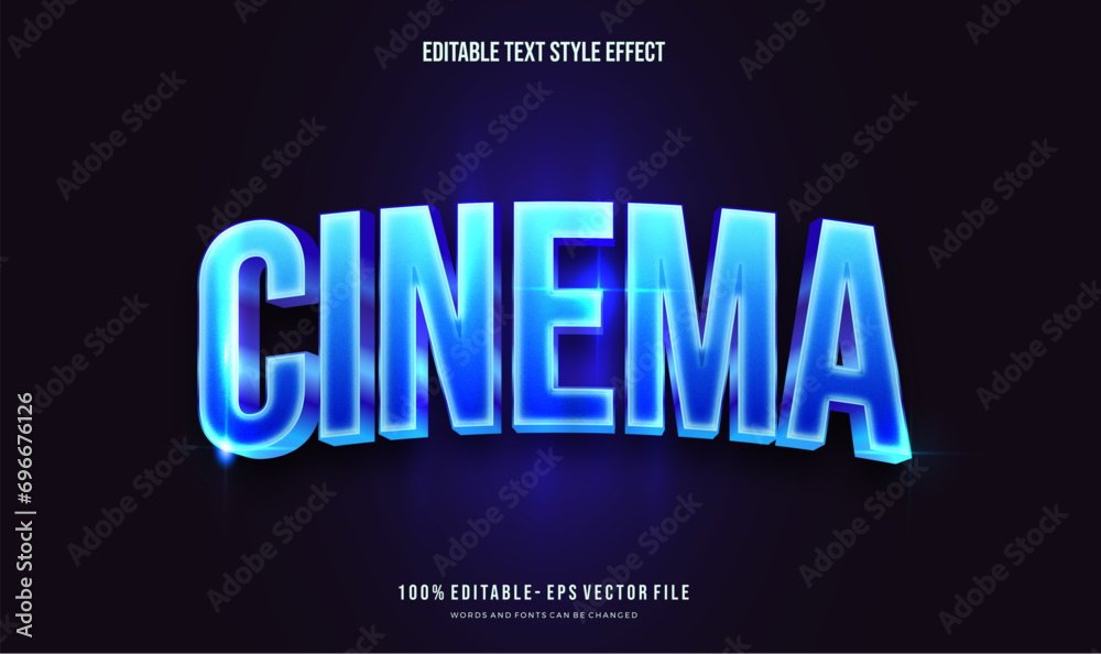 Obraz premium Editable text effect glowing gradient color text style effect. Vector files