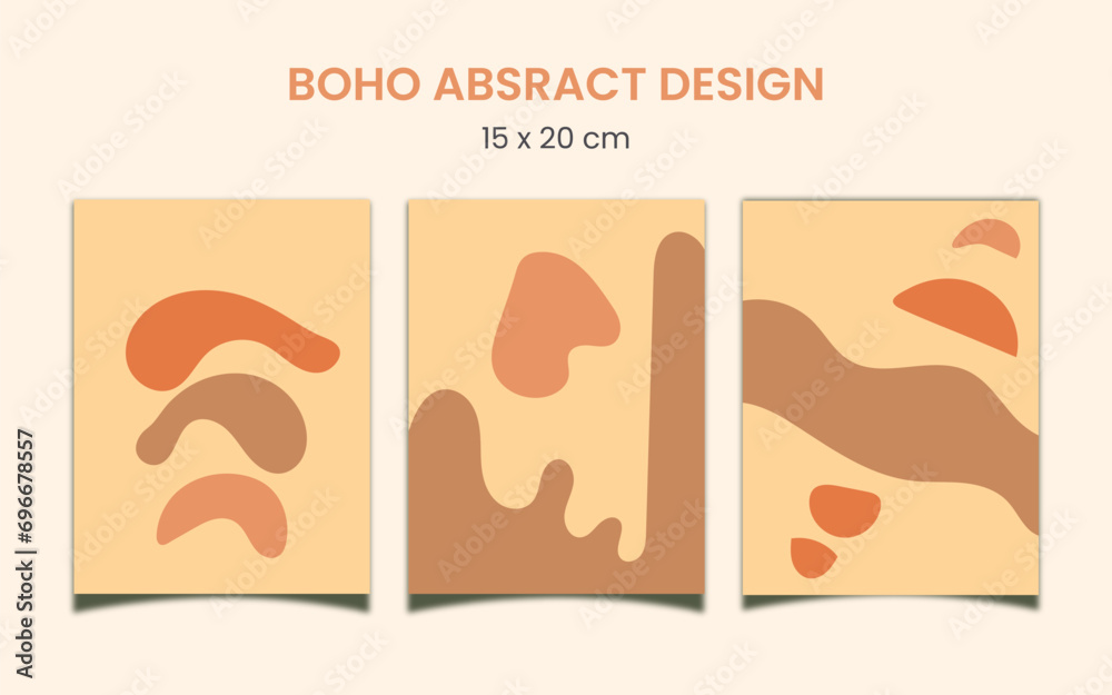 set of abstract boho designs ready to print 15x20