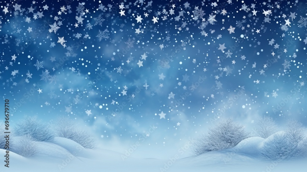 decorative winter background with snowflakes wave, snow, stars, design elements . decorative winter background with snowflakes wave, snow, stars, design elements .