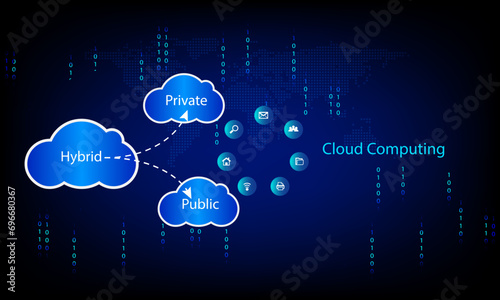 Cloud computing technology concept  vector illustration