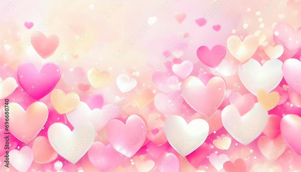 pink background with hearts